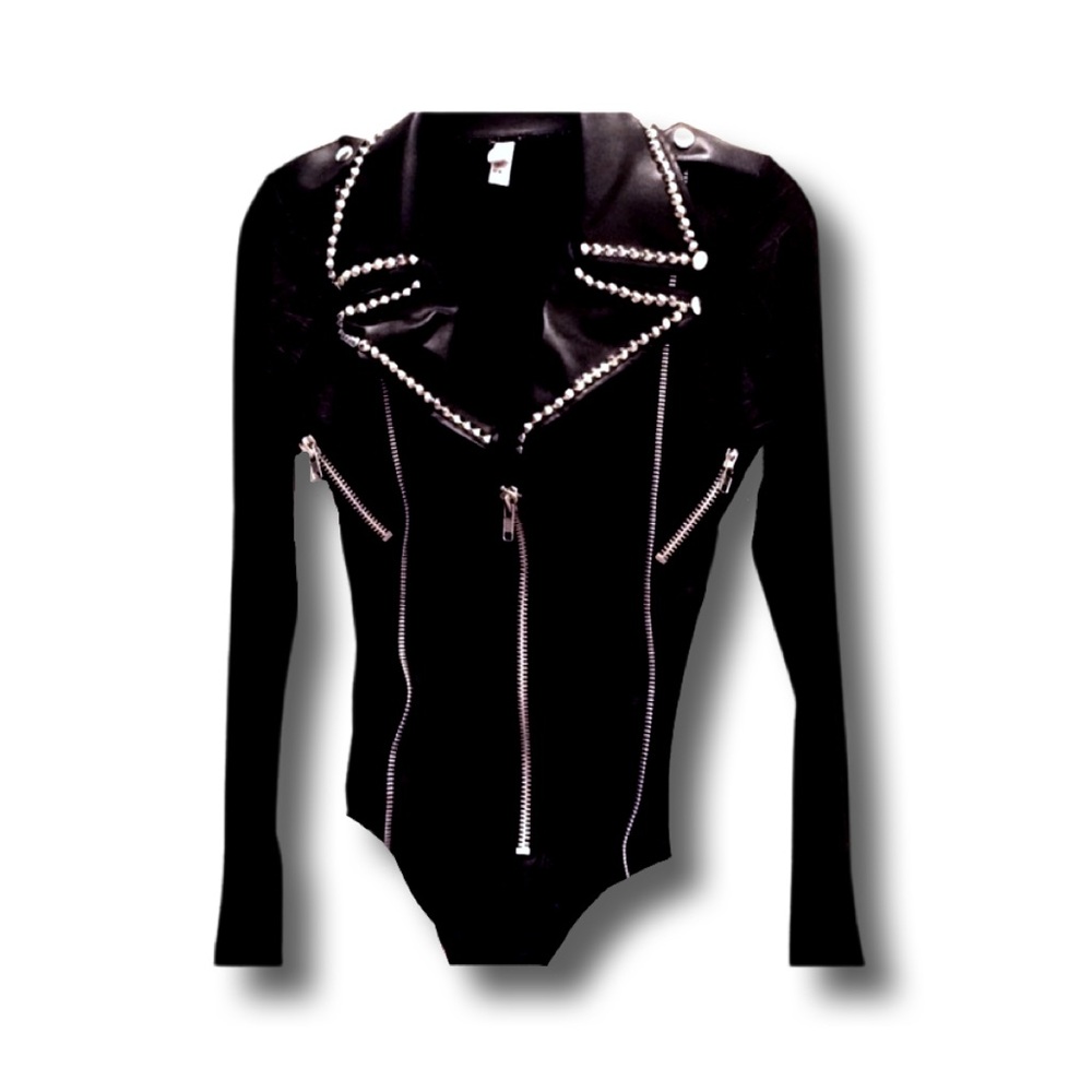 Faux Leather Bodysuit - Picture 8 of 9